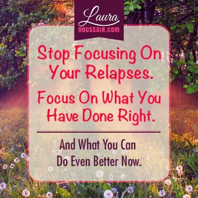 How to Overcome Binge Eating Disorder with the Twelve Step Program – focus on relapses progress quote FB e1448847503353 – image