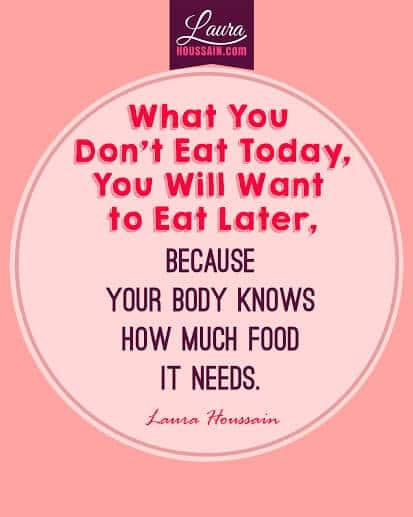 What You Don't Want to Eat Today, You Will Want to Eat Later
